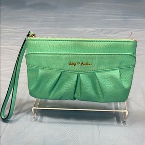 Juicy Couture Fresh Green Wristlet Clutch gently loved